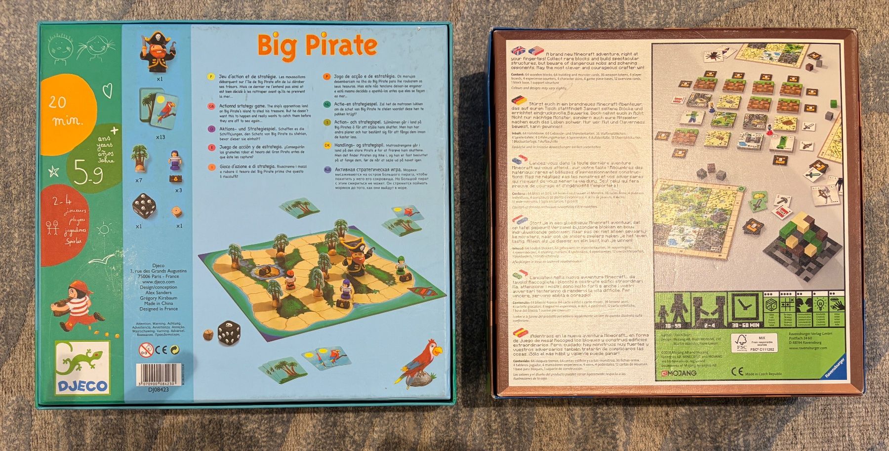 Djeco Giochi: Djeco Big Pirate & Ravensburger Minecraft Builders & Biomes – Usato da Lachen SZ venduto da eginzburg 1