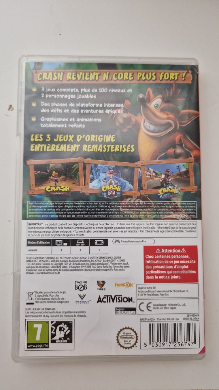 Nintendo Giochi: Crash bandicoot n sane trilogy – Nuovo (secondo la descrizione) da Yverdon-les-Bains venduto da Carmelo85 2