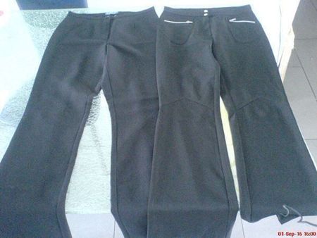 2 elegante schwarze Stoffhosen Gr.36