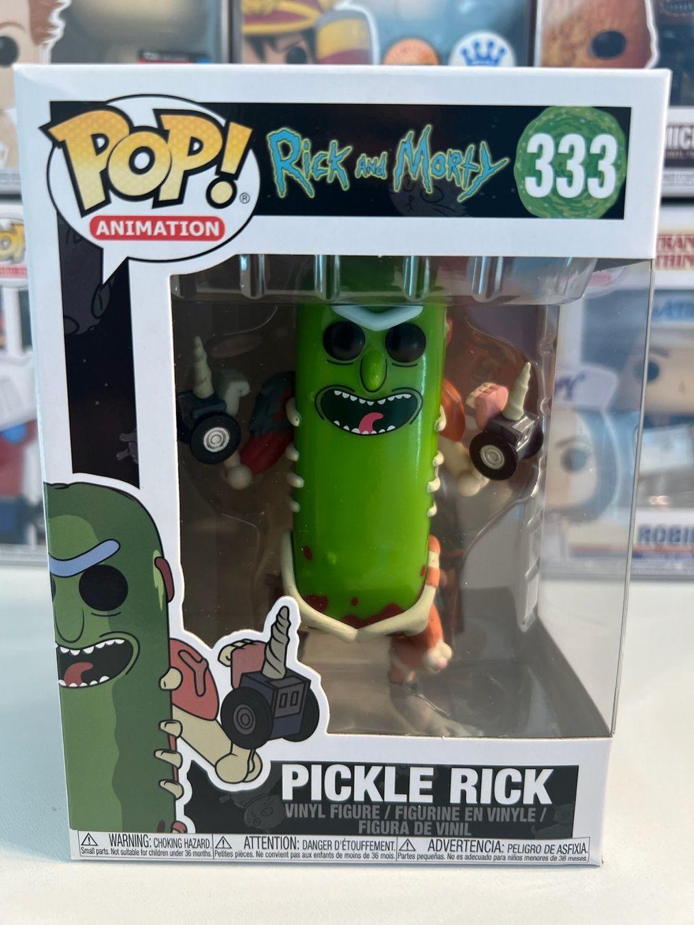 Funko Statuette: Funko POP! Animation Rick & Morty Pickle Rick – Nuovo e nell'imballaggio originale da Le Mouret venduto da perfectbijou