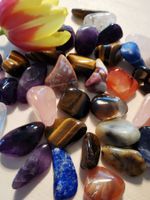 1/4 kg. 3cm grosse, bunt gemischte Schmuck/Edelsteine