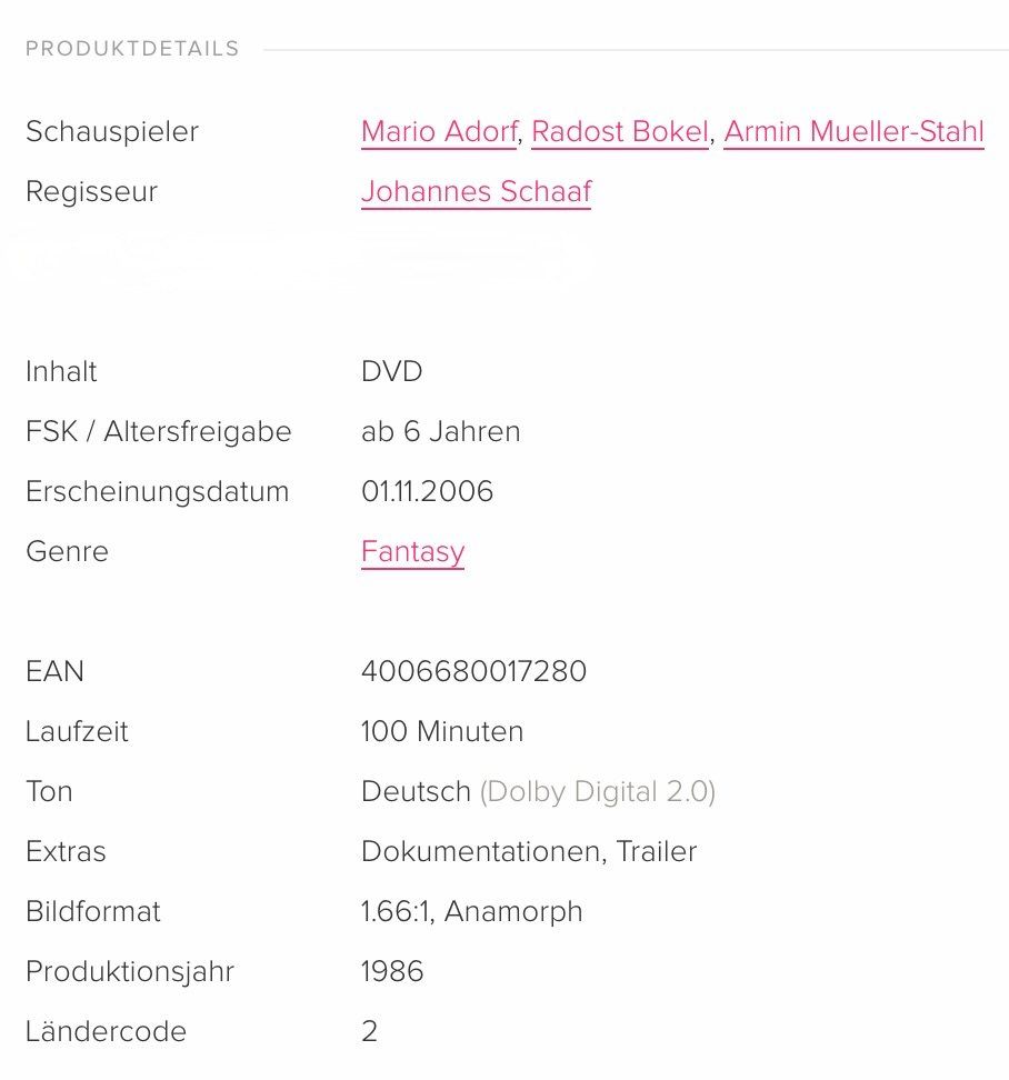 Tutti i DVDs: Momo (1986) nach Michael Ende – Usato da Brunnen venduto da Barfly5 2