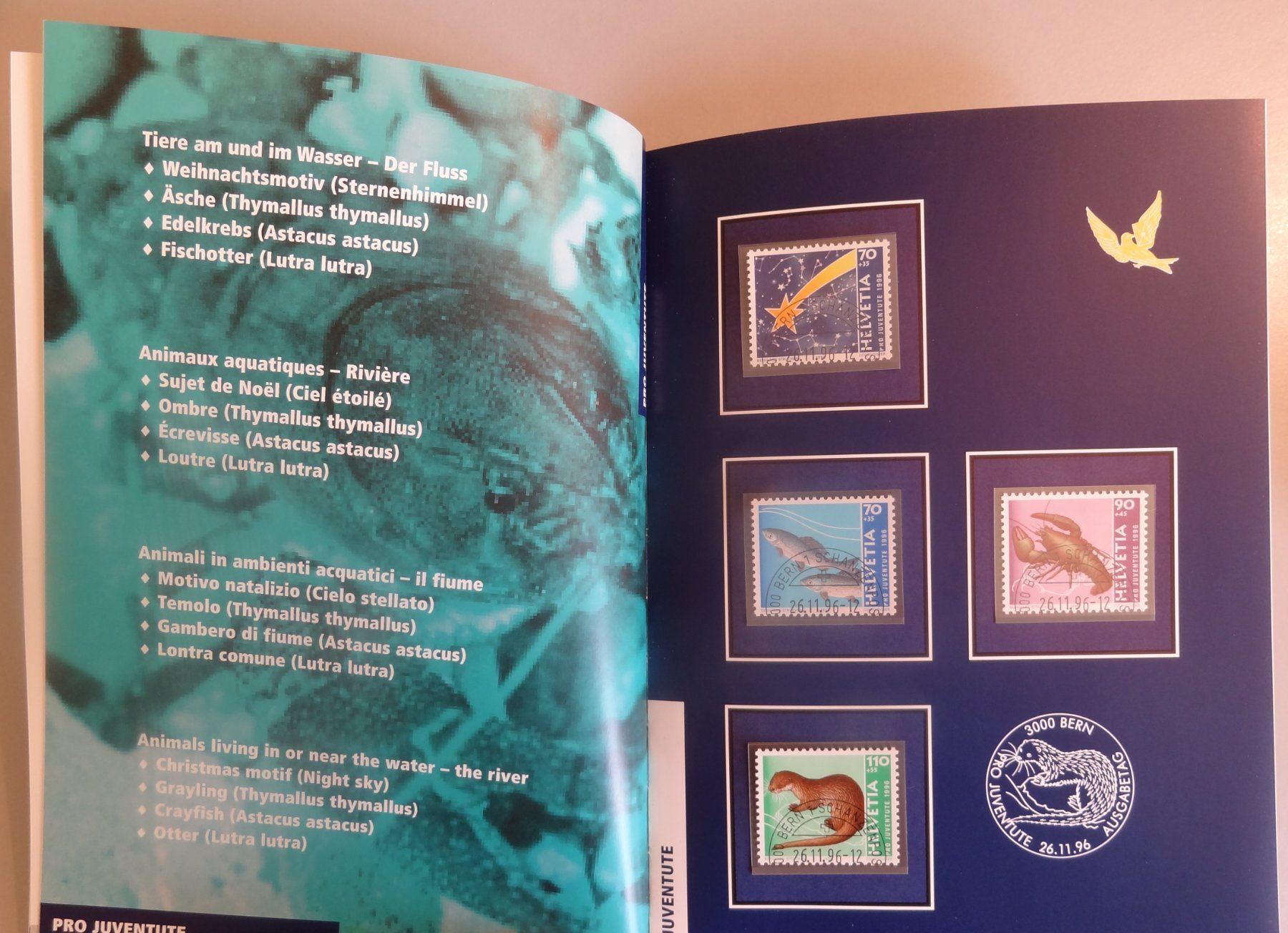 Alle Briefmarken: Jahrbuch Schweizer Briefmarken 1996 der Post, gestempelt – Gebraucht aus Gränichen von Teufenthaler 5
