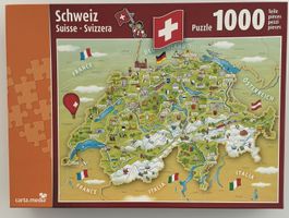 Carta.Media-Puzzle - 1'000 Teile,  Schweiz