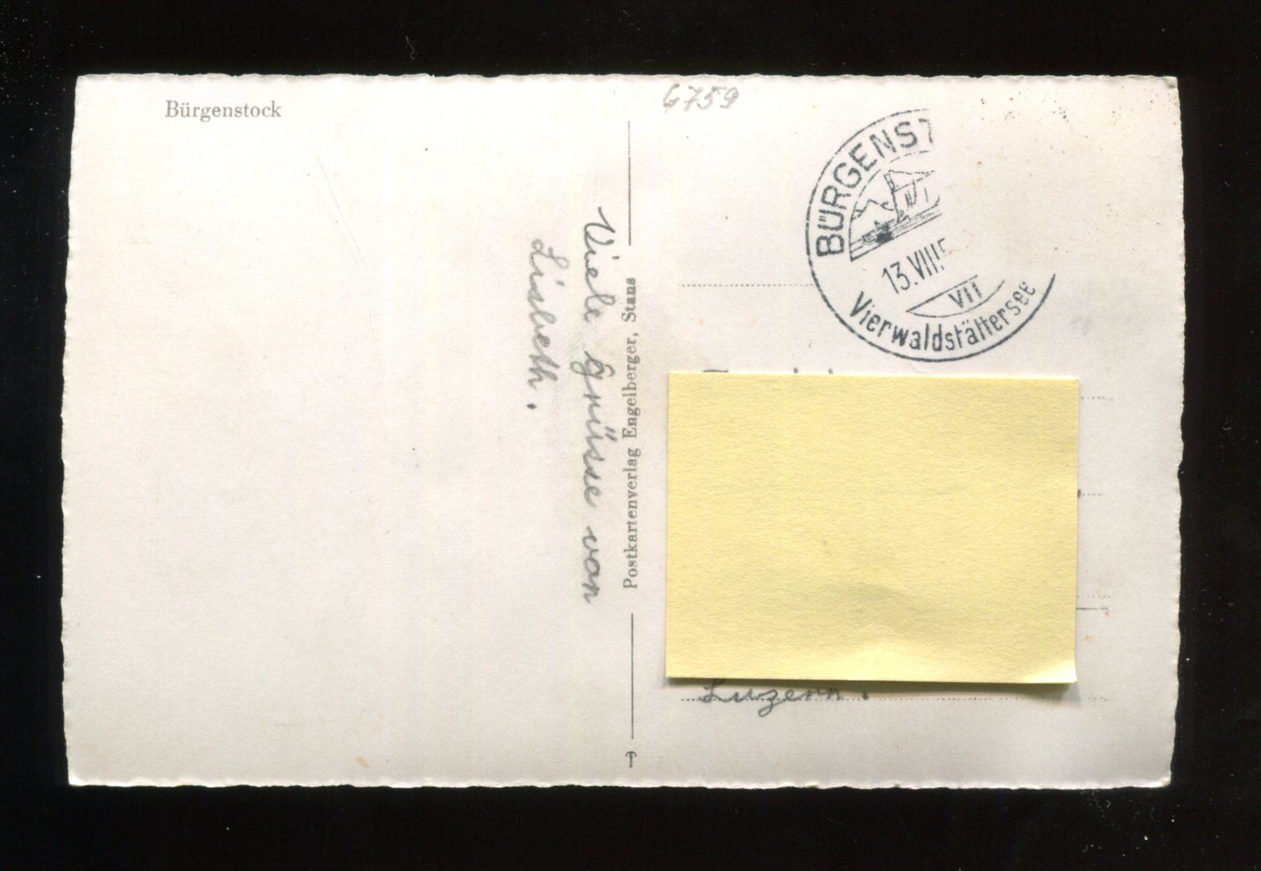 Cartes postales: Bürgenstock – D'occasion à Aarau par Elmaar41 1