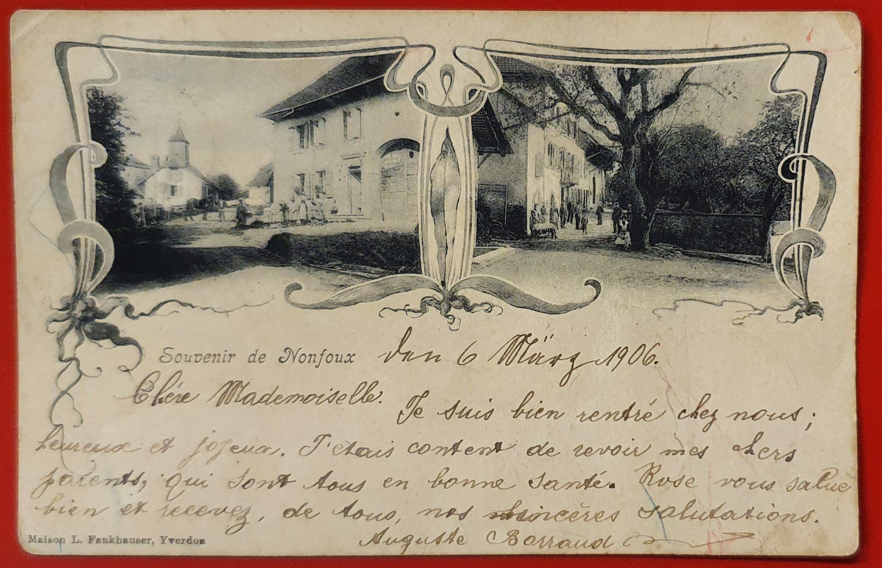 Cartoline postali: Souvenir de Nonfoux 1906 – Usato da Kreuzlingen venduto da Rschweiz1