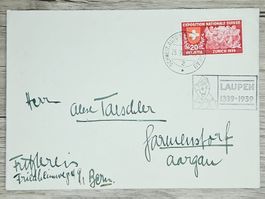 CL02 Enveloppe + Timbre Suisse 1939