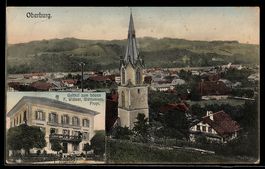 AK Oberburg, Gasthof zum Löwen, Bes. F. Widmer, Mühlemann, T