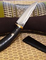 Exklusives Custom-Messer – Tiefschwarzes Wasserbüffel-Horn