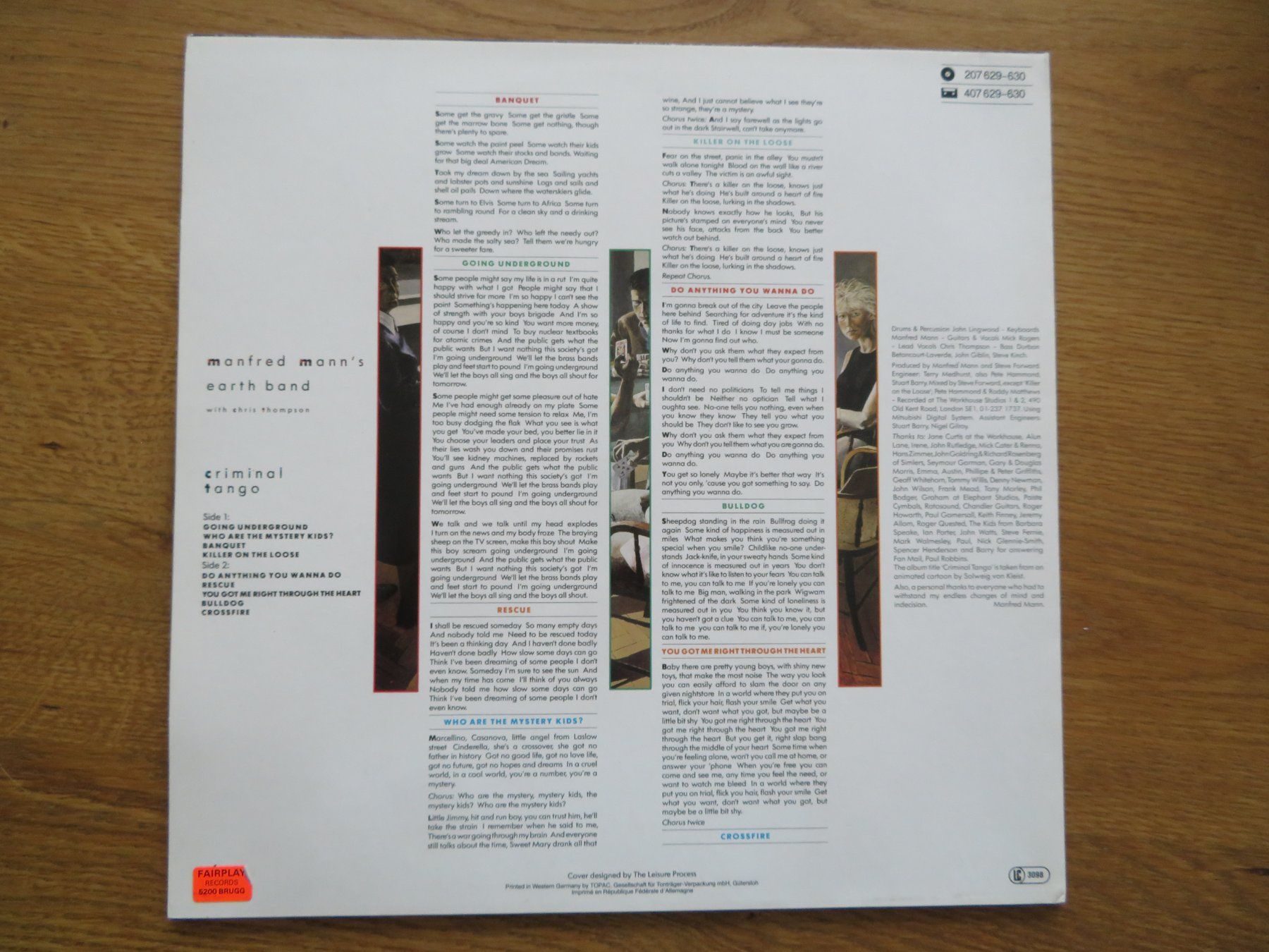 Schallplatten: MANFRED MANNS EARTH BAND CRIMINAL TANGO – Neu (gemäss Beschreibung) aus Zürich von max_cp5f 1