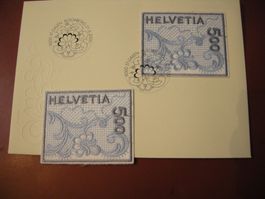 2000 ST. GALLER STICKEREI MIT 1 AUSGABEBRIEF + 1 POSTFRISCH