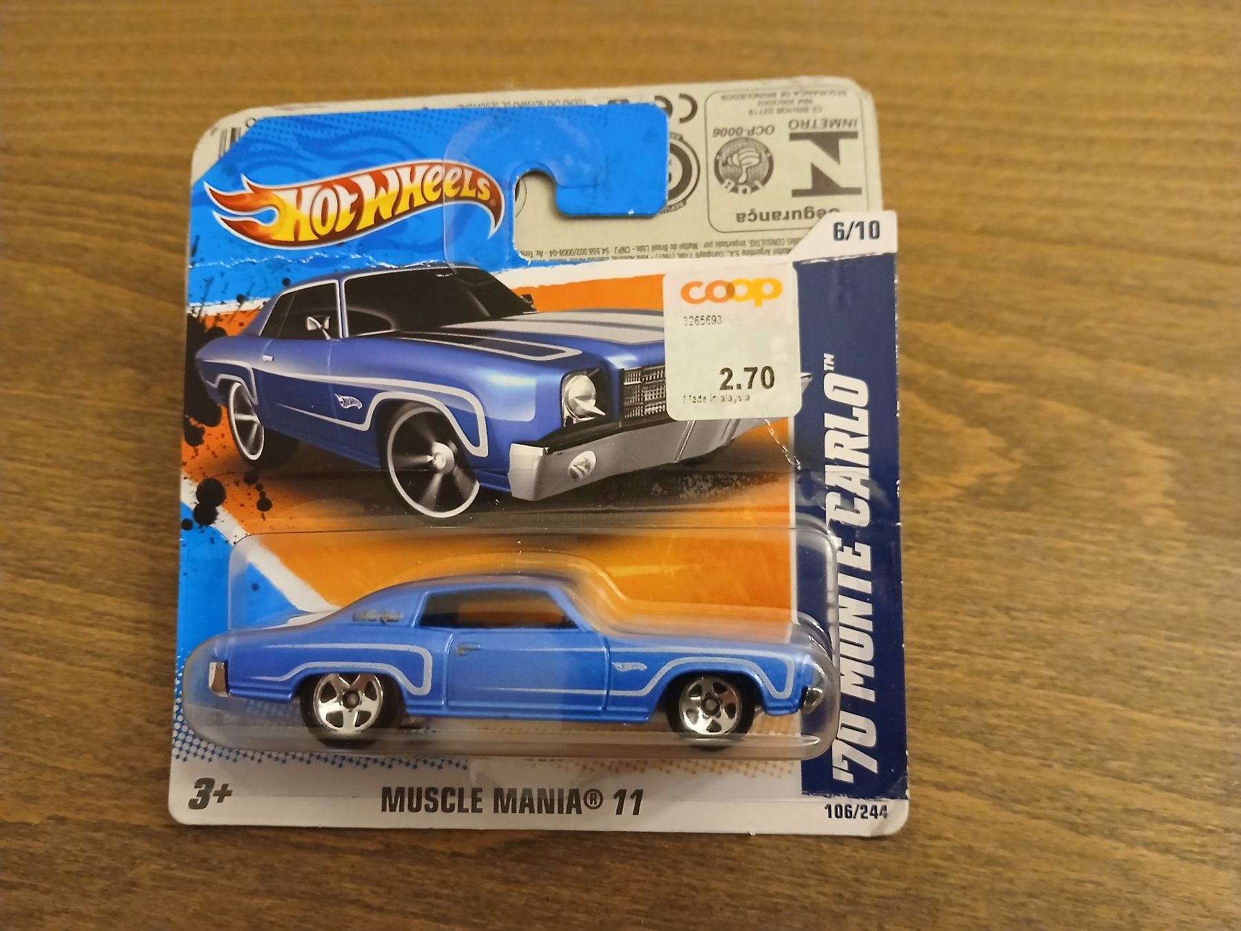 Hot Wheels Modellini d'auto: 1970 Chevrolet Monte Carlo – Nuovo e nell'imballaggio originale da Wiedlisbach venduto da Pontiacman93