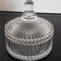 2x Glas Bonboniere / Neu/ Vintage