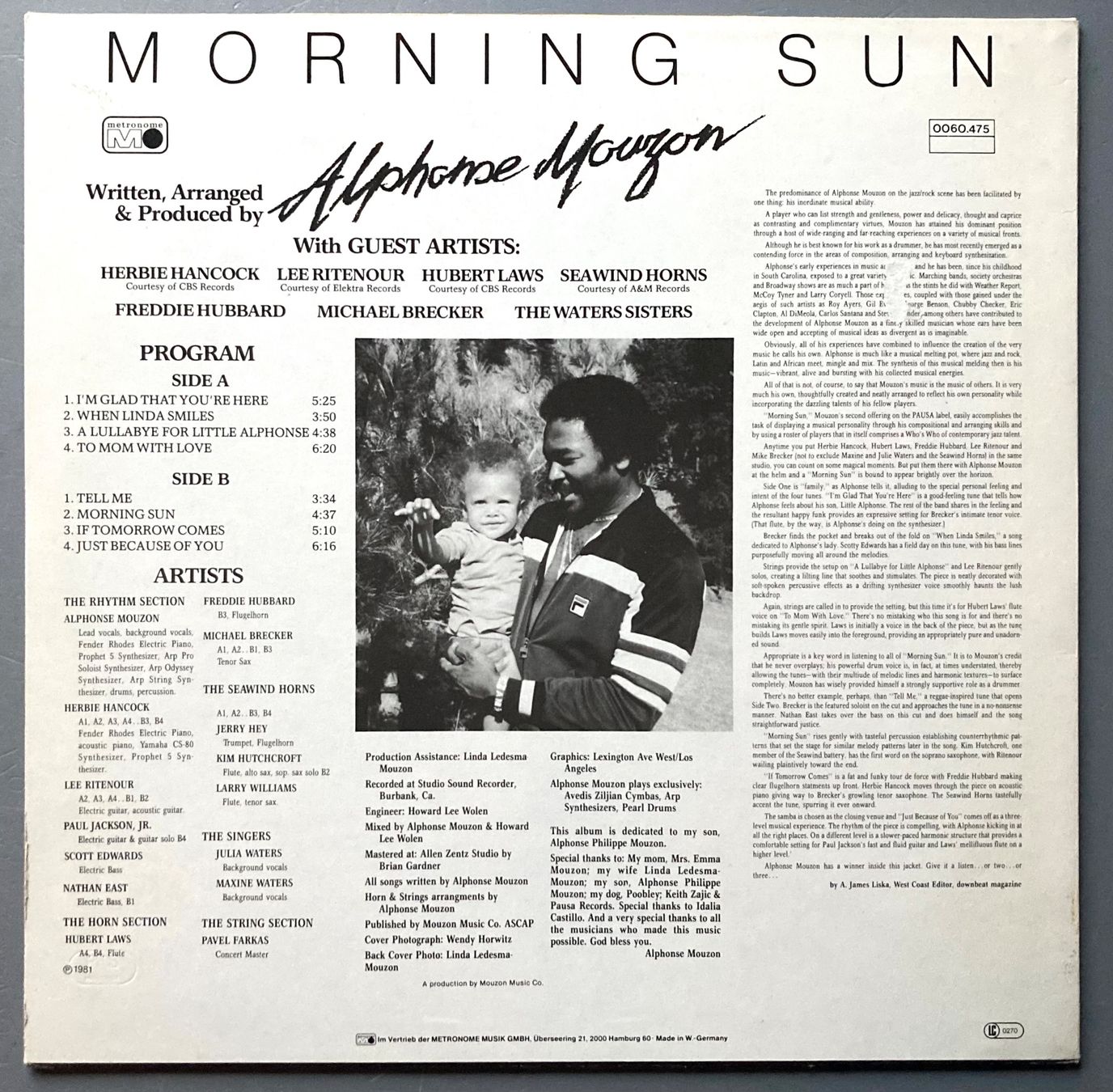 Dischi in vinile: ALPHONSE MOUZON - MORNING SUN – Usato da Poliez-Pittet venduto da Newtown-Records 1