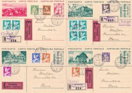 Nr. 185-89, Tüblimarken auf 4 GS mit ET-