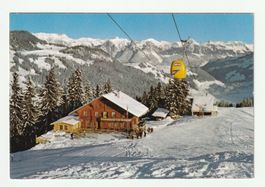 Postkarte 1960 Zweisimmen Rinderberg Gondelbahn, Simmental