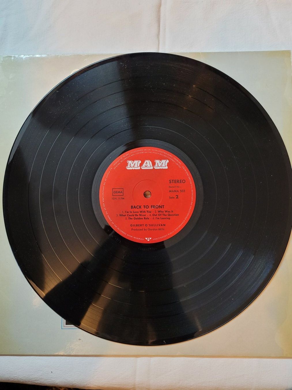 Dischi in vinile: Gilbert O'Sullivan - Back To Front - Vinyle 33T – Usato da La Chaux-de-Fonds venduto da reu_kx5l 4