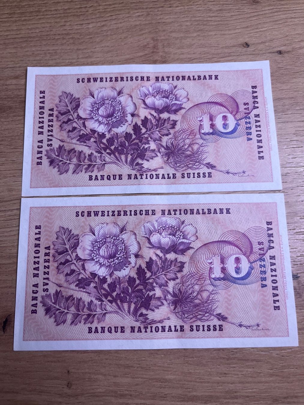 Banconote: 2x 10 Franken August 1955‪ – Nuovo (secondo la descrizione) da Minusio venduto da davdon 1