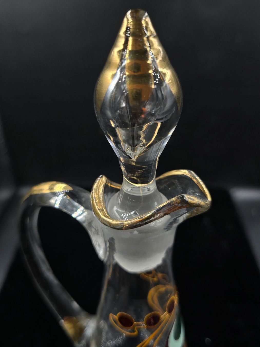 Caraffe: Antike Jugendstil-Karaffe mit 4 Gläser mit Emaille Malerei – Usato da Rorschacherberg venduto da snOOpydOg11 5