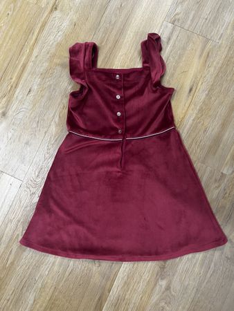 Tommy Hilfiger Kleid, bordeaux, Gr. 6-7 Jahre, Top!
