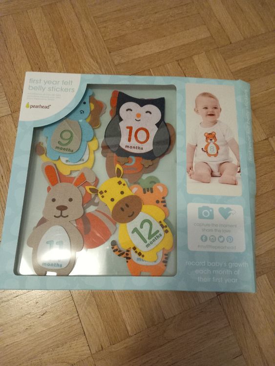 Baby Meilensteindecke – 152x102 Cm, Weiches Fleece, Mit 16 Aufklebern Für Erste 12 Monate