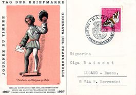 TAG DER BRIEFMARKE BASEL 1957 PRO JUVENTUTE - AM18