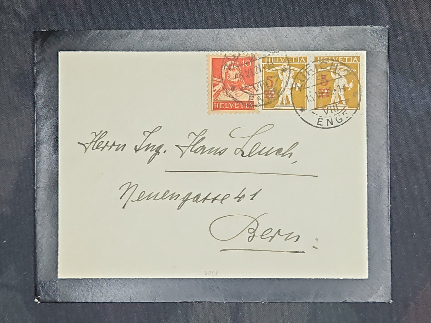 Tutti i francobolli: CL23 Enveloppe + Timbre Suisse 1921 – Usato da Cousset venduto da Patrick_Collections