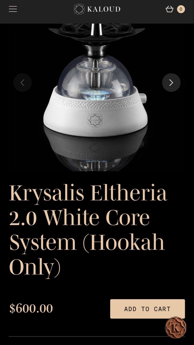 Altri Prodotti per fumatori: Shisha Krysalis Eltheria – Nuovo e nell'imballaggio originale da Seengen venduto da michel.seibt