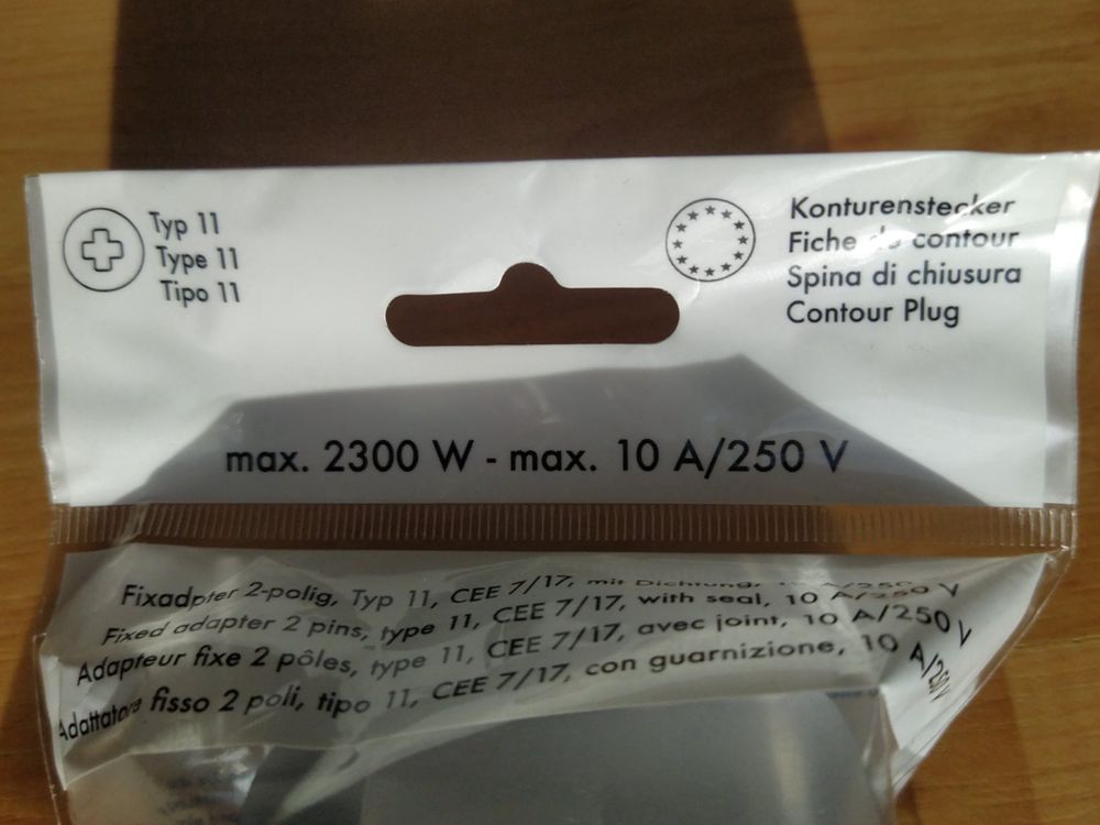 Unità & Adattatore: Fixadapter Schuko-Schweiz Steckeradapter zweipolig 10A/250V – Nuovo e nell'imballaggio originale da Rüti ZH venduto da Sarah0406 1
