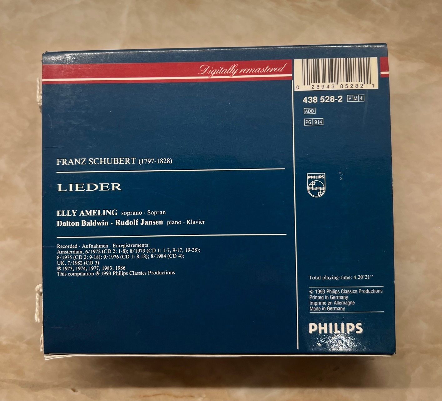 CD: Elly Ameling singt Schubert (4CDs) – Usato da Liestal venduto da 99katzen 1