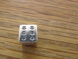 Pandora Charm Würfel Silber 925 mit Zirkonia gebraucht