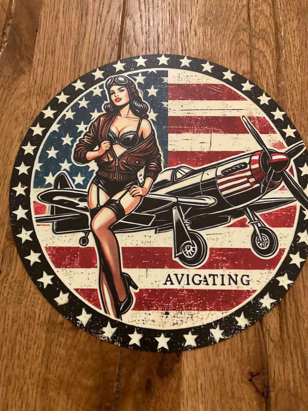Kit di modellismo & Modellini statici: Aviation Blechschild Pin Up Girl – Nuovo e nell'imballaggio originale da Bremgarten AG venduto da Eurotiz 1