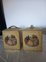 Blechdosen Vintage  Motiv Dame gebraucht 2 Stück 