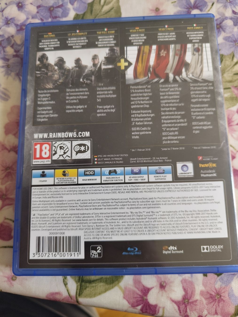 Spiele: Rainbow Six Siege PS4 - Edition Gold Année 2 - Excellent! – Gebraucht aus Court von Chronoss 1