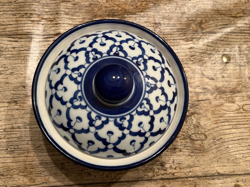 thail-ndische-schale-mit-deckel-blau-weiss-keramik-13cm-gebraucht