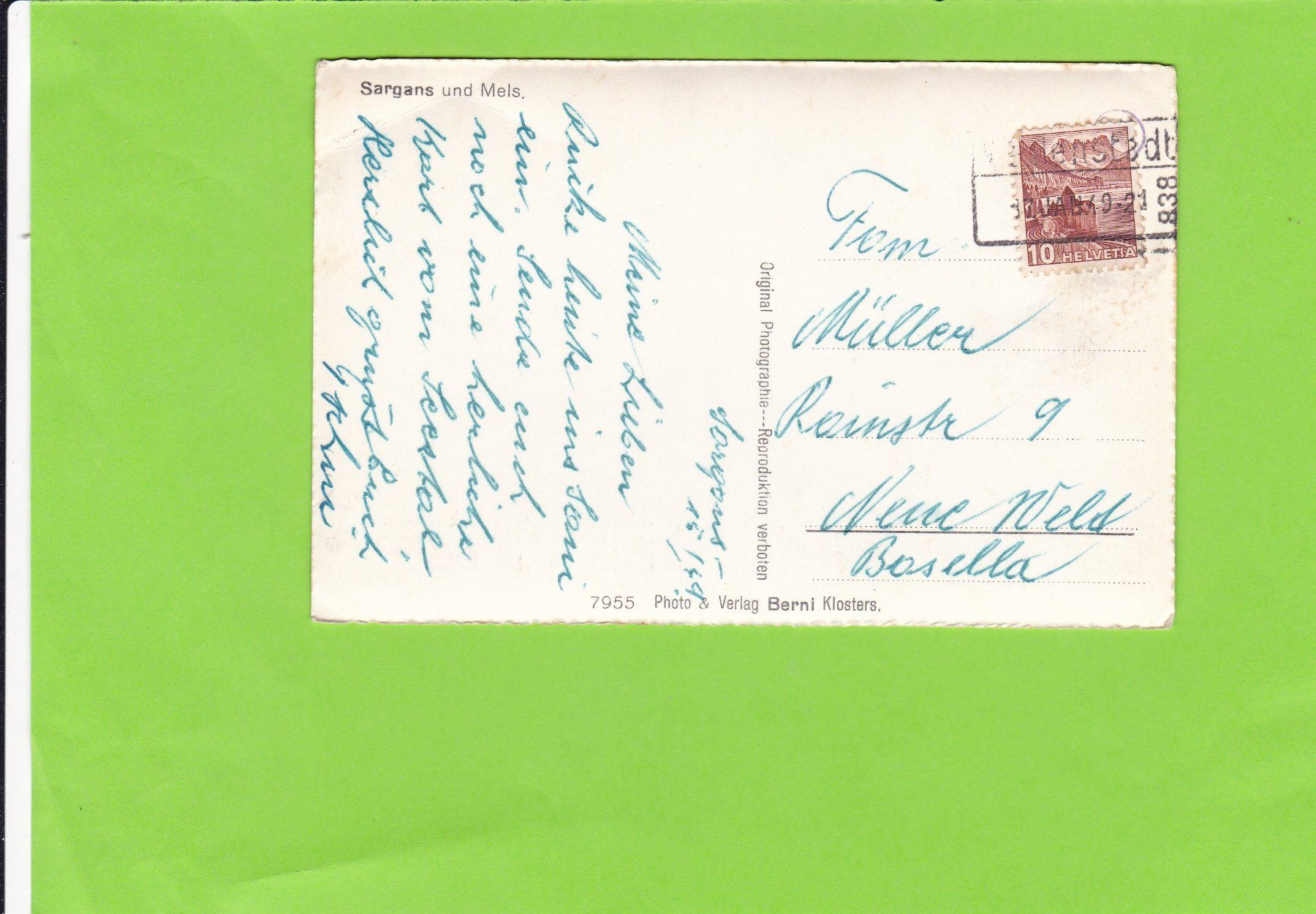 Cartes postales: Sargans und Mels – D'occasion à St. Peterzell par neckertal 1