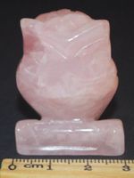Deko - Heilsteine N-14 – Eule – Rosa Quarz – 36 Gramm