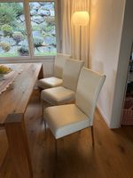 6 bequeme Esszimmerstühle (Beige/Kunstleder)