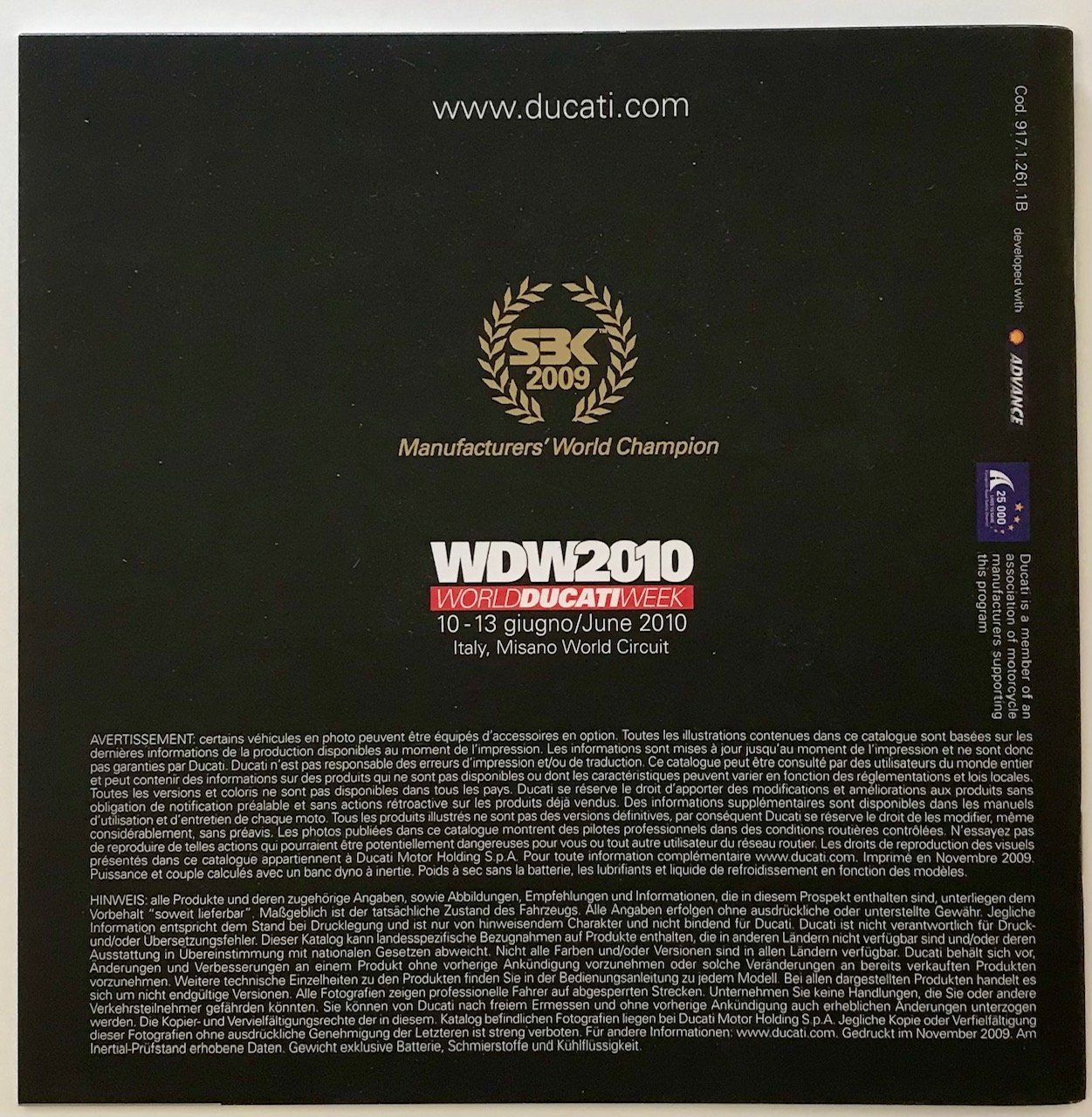 Ducati Dokumente: Ducati Prospekt Jahresprogramm 2010 – Gebraucht aus Strengelbach von Omobono 1