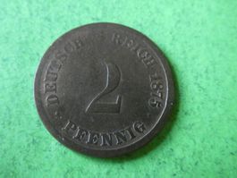Dt. Reich 1875 D, 2 Pfennig