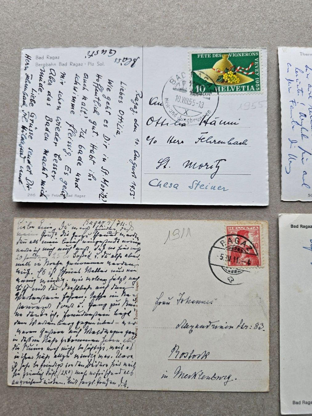 Cartoline postali: Bad Ragaz AK 4 Stk. (3) – Usato da Rheinau venduto da MakalekaAloha 6