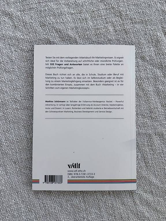 Libri: Schürmann: Marketing Arbeitsbuch – Nuovo e nell'imballaggio originale da Luzern venduto da arl_bgv9 1