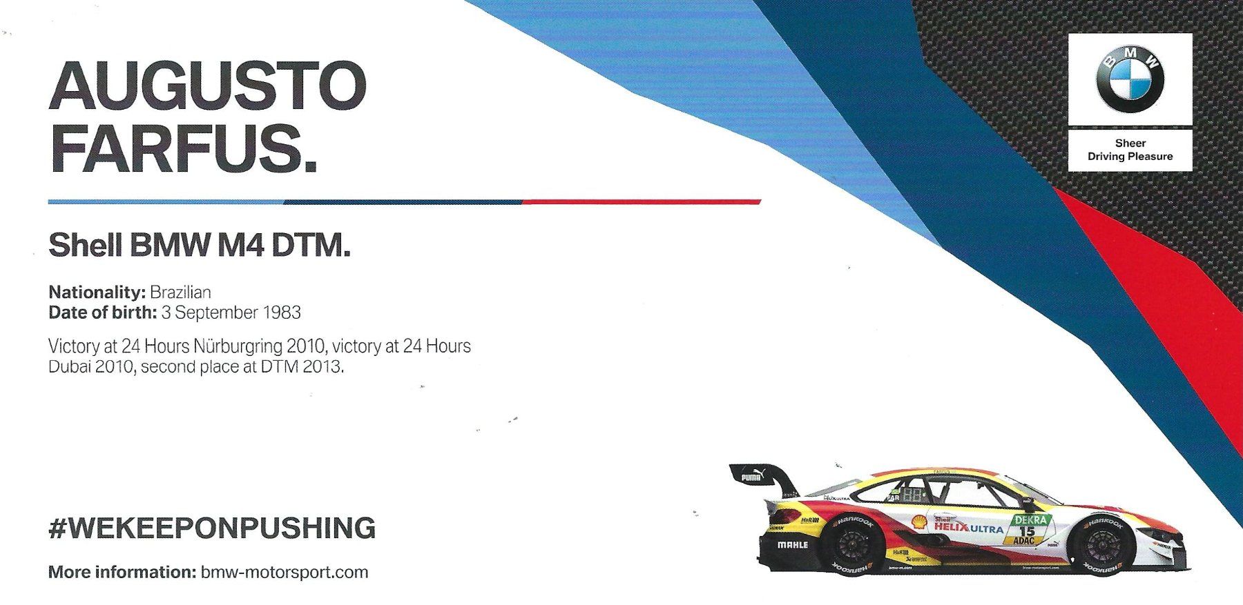Autogramme: Augusto Farfus, DTM – Gebraucht aus Aarburg von Hktm 1
