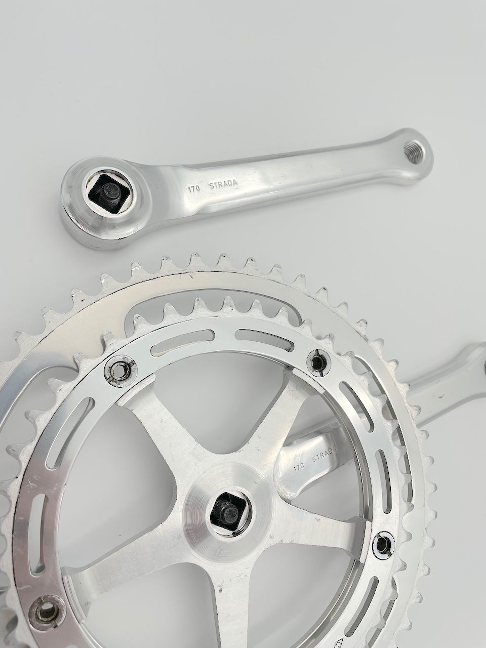 Pédalier Campagnolo Super Record Strada 1049/A - 52/42 170mm, Vintage Italien