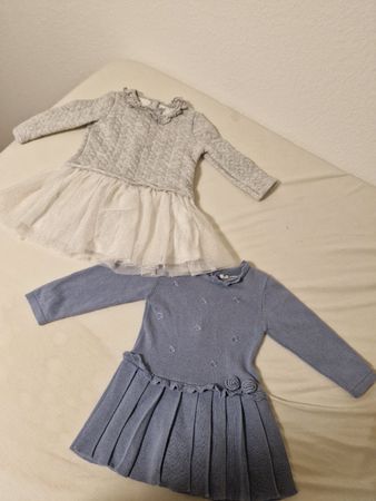 Set Mädchen Kleider, Petit Bateau & Mayoral, 74/81cm