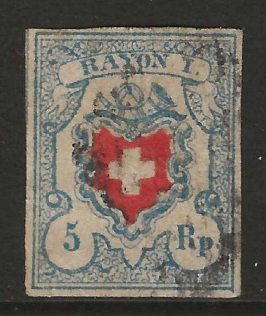 Tutti i francobolli: 1851 : Rayon Nr. 17II,  vollrandig – Usato da Gümligen venduto da Geniusbuy