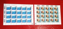 SCHWEIZERMARKEN 2 Bögen postfr.** Frankaturgültig Fr  40-