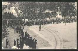 Fribourg, Procession de la Fête-Dieu, circulée 1917
