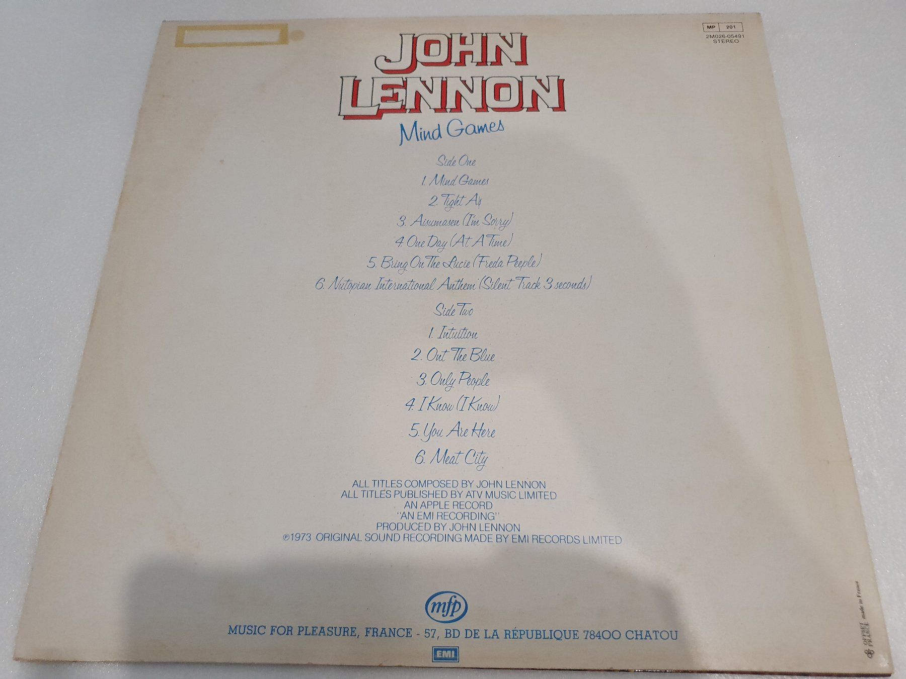 Schallplatten: John Lennon – Mind Games – Gebraucht aus Uster von Vinyl-Leidenschaft 1