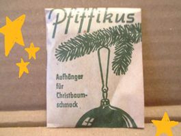 1 Säckli mit 12 alten Pfiffikus Aufhänger Weihnachtsschmuck